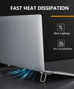 Adjustable Laptop Stand - 2-Piece Set, Foldable Cooling Bracket for Tablets and Notebooks