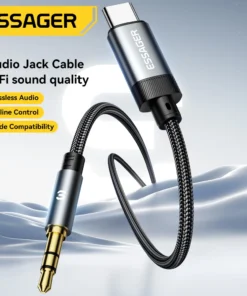 Alternative view of Essager USB C To 3.5mm Aux Jack Adapter Speaker and Headphone 3.5 Mm Aux Audio Splitter Jack 3 5 Cable for iphone Huawei Xiaomi