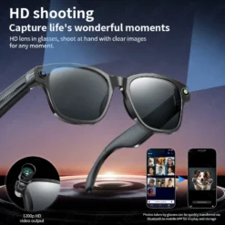 Alternative view of AI Smart Glasses with 800W Camera and Touch Control for Android and iOS Users