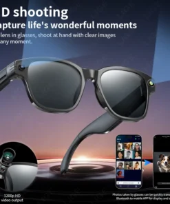 Alternative view of New AI Smart Glasses 800W Camera WIFI+Bluetooth Real-time Transmission Sunglasses Touch Control Video Record Glasses Android IOS