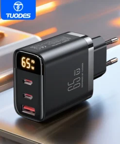 Tuodes 65w GaN Charger PPS PD USB Type C Fast Charging QC4.0 Quick Charge For iPhone 17 Macbook Air Tablet Samsung Xiaomi Laptop