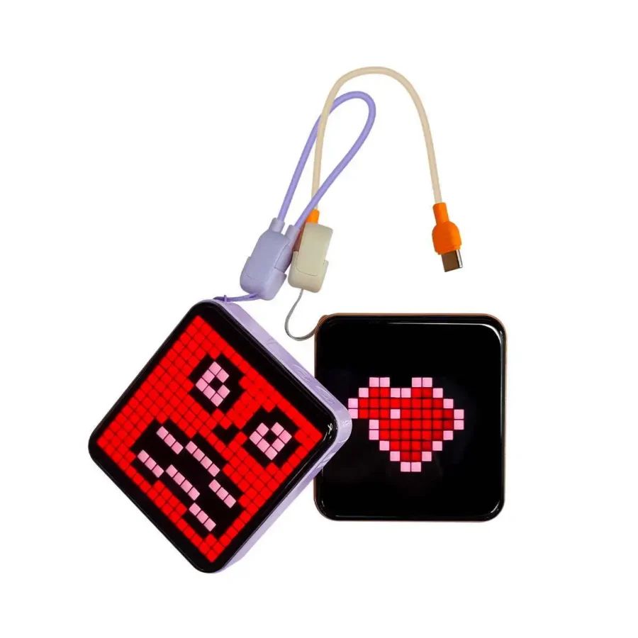 Mini LED Pixel Power Bank with Bluetooth Control and Alarm Clock - Image 5