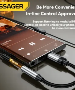 Alternative view of Essager Lightning to 3.5mm jack Audio Adapter Headphone Aux Cable USB Type C to 3.5 Adapter OTG Type C For iphone Xiaomi Oneplus