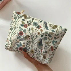 Alternative view of Corduroy Makeup Bag - Lightweight and Multifunctional Cosmetic Storage for Travel and On-the-Go Use