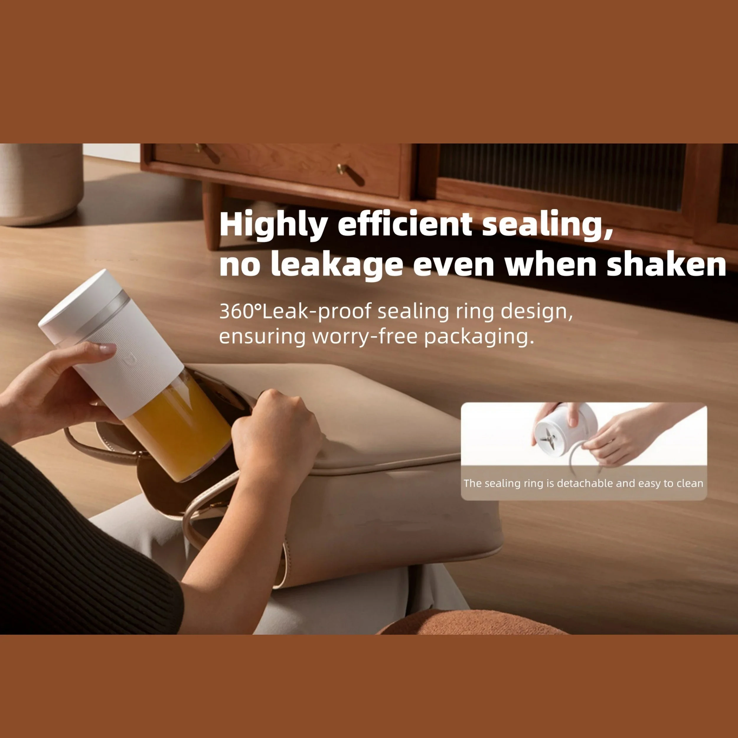 MIJIA Portable Electric Juicer - Quick Ice Crushing Mini Blender for Fruits and Vegetables - Image 5