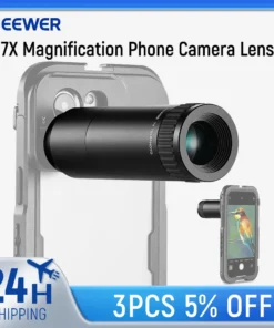 NEEWER HD Telephoto Lens for Phone Camera 7X Magnification Lens Attachment with 17mm Thread, 15 Elements 12 Groups