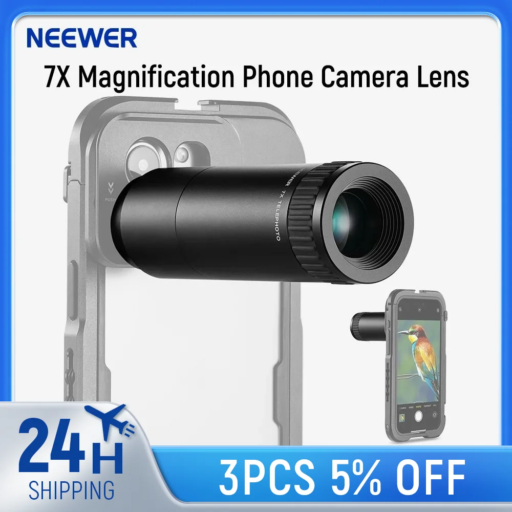 Telephoto Lens Attachment with 7X Magnification and 17mm Thread for Smartphone Users