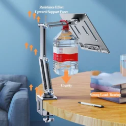 Alternative view of Adjustable Laptop Stand with 360° Rotating Holder for Desktops and Beds
