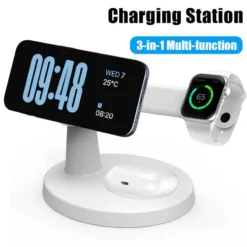 3 In 1 Magnetic Wireless Charger Stand for MagSafe iPhone, Apple Watch, and AirPods