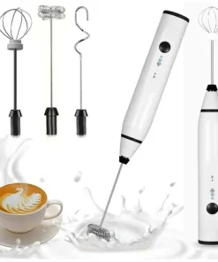 Electric Handheld Milk Frother - Mini Coffee Maker Whisk Mixer for Cappuccino and Cream
