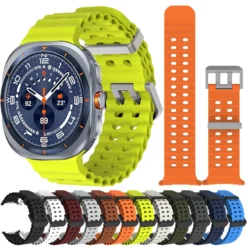 Silicone Strap Bracelet for Samsung Galaxy Watch Ultra 47mm with Marine Band Design