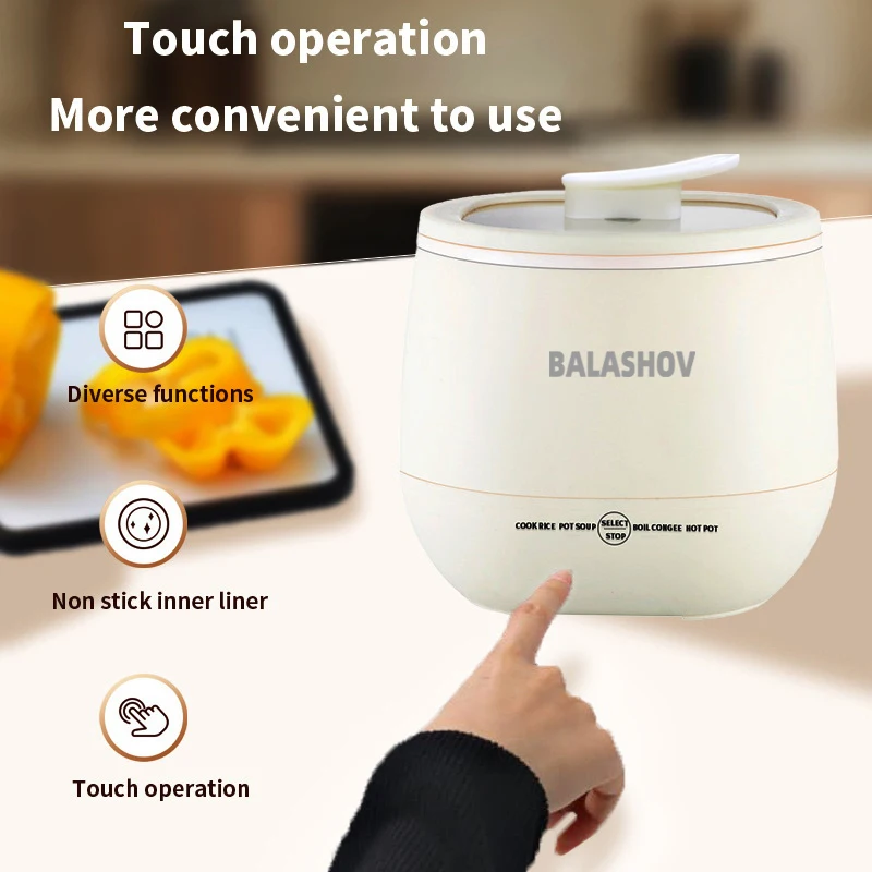 Portable 1.8L Smart Rice Cooker - Multifunctional Non-Stick Pot for Rice and Soup - Image 3
