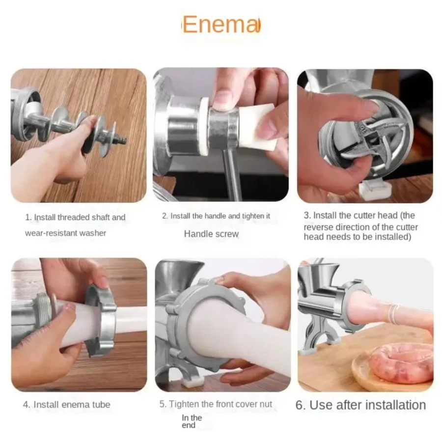 Heavy Duty Manual Kitchen Meat Mincer and Noodle Grinder - Image 5