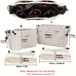 Alternative view of Portable Canvas Storage Organizer Bag - Multi-Pocket Design for Efficient Storage Solutions