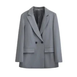 Alternative view of Women's Blazer Coat with Flap Pockets and Long Sleeves for Office Wear