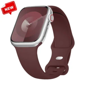 Silicone Strap for Apple Watch Bands with Adjustable Fit for Series Ultra, 2-11, 40-49mm