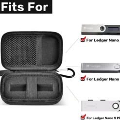 Alternative view of Hard EVA Case for Ledger Nano X/S/Plus with Shockproof Protection and Cable Storage for Crypto Wallets