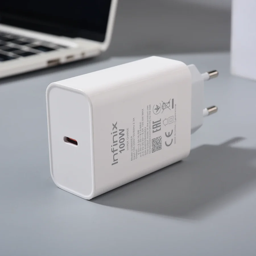 Infinix 100W Hyper Charger with USB-C Cable - Super Fast Charging Adapter - Image 4