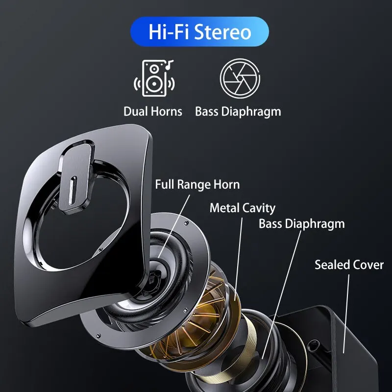 HIFI USB Wired Desktop Speakers with LED Light and Microphone - Clear Sound Quality - Image 3
