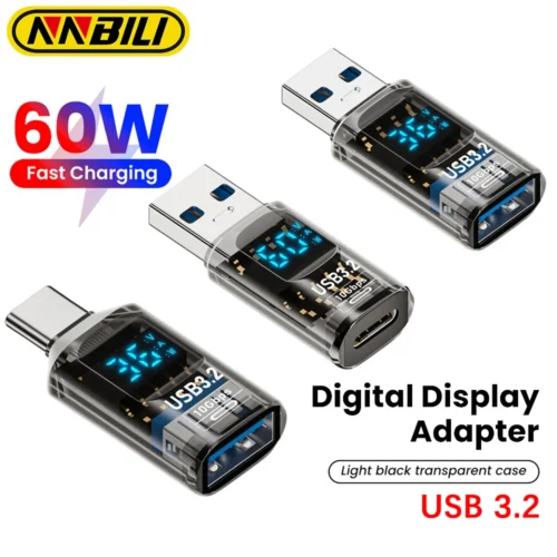 NNBILI USB3.2 Digital Display Adapter 4K@60Hz USB-C OTG for iPhone16 15 Pro Max Samsung iPad PC Laptop Fast Charge Data Sync 