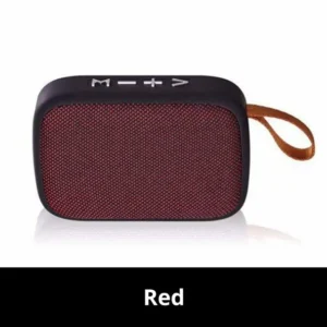 Portable Bluetooth Outdoor Speaker with Compact 3D Stereo Sound for Music Lovers - Red