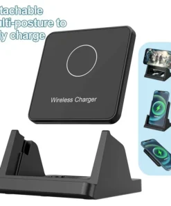 Alternative view of 30W Wireless Charger Desktop Stand for iPhone & Samsung - Quick Charging, Removable Vertical Holder