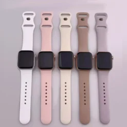 Silicone Strap for Apple Watch Bands with Adjustable Fit for Series Ultra, 2-11, 40-49mm