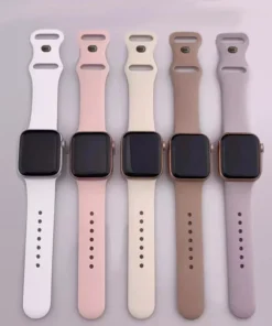 Silicone Strap For Apple Watch Bands 40mm 44mm 46mm 45mm 41mm 49mm 42 Correa Bracelet iWatch series ultra3 2 7 8 9 se 10 11 band