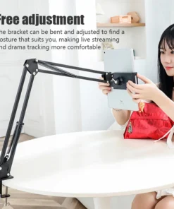 Alternative view of Adjustable 360° Rotatable Tablet and Phone Stand for 4 to 11 Inch Devices - Metal Arm Holder