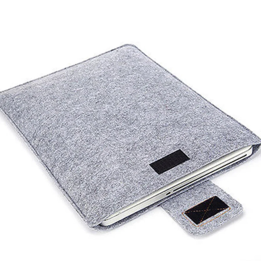 Felt Sleeve Tablet Case for MacBook Air/Pro – 11", 13", 15" – Solid Color Storage Bag - Image 2