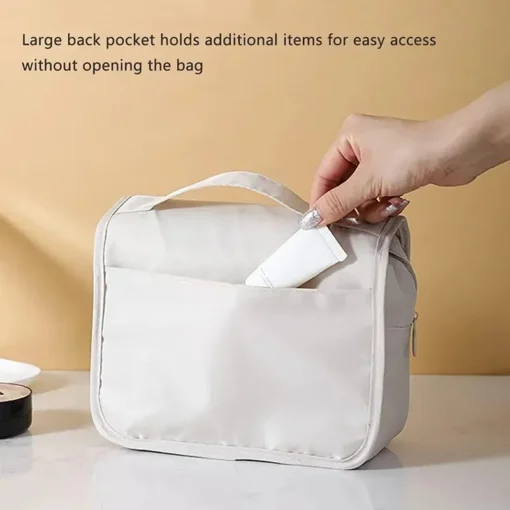 Travel Makeup Bag with Hook - Waterproof Toiletries Organizer for Women - Image 5