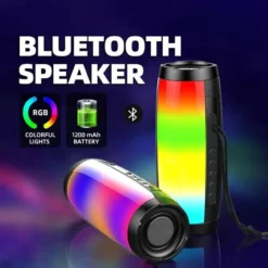 Portable Wireless Bluetooth Speaker with Heavy Bass Subwoofer for Outdoor and Home Use