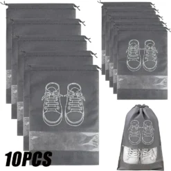 Shoe Organizer Bags - Portable Non-Woven Storage Pouches for Easy Item Organization