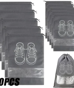 Shoe Organizer Bags - Portable Non-Woven Storage Pouches (5/10 Pack)