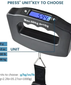 Alternative view of Portable Scale Digital LCD Display 110lb/50kg Electronic Luggage Hanging Suitcase Travel Weighs Baggage Bag Weight Balance Tools