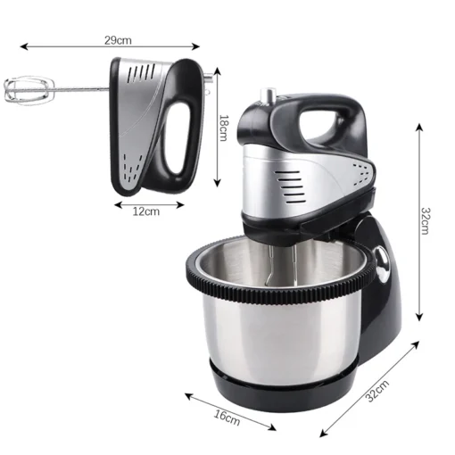 800W Electric Stand Mixer with 5 Speeds for Cakes and Dough - Image 5