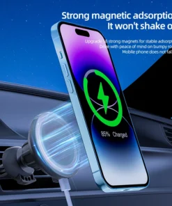 Alternative view of VIKEFON 30W Magnetic Wireless Car Charger for iPhone – Fast Charging Air Vent Phone Holder