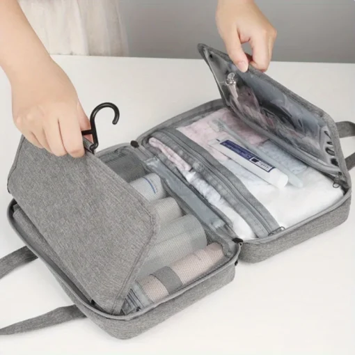 Travel Cosmetic Bag with Portable Hanging Design for Men’s Toiletry Storage - Image 4