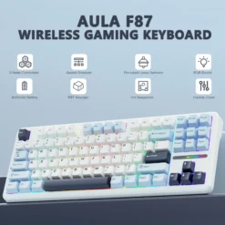 Alternative view of AULA F87 Pro Gasket Gaming Mechanical Keyboard with RGB Lighting for Gamers