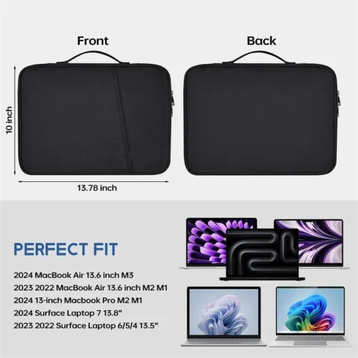Waterproof and Shockproof Laptop Sleeve Case for MacBook Air/Pro, 13-16 Inch Size - Image 5