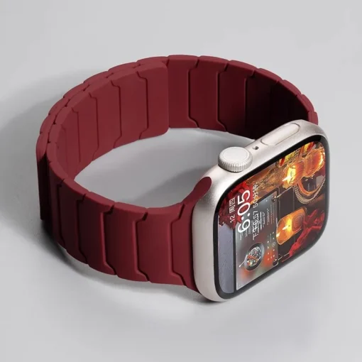 Magnetic Silicone Strap with Flexible Design for Apple Watch 49mm 45mm 41mm - Image 7