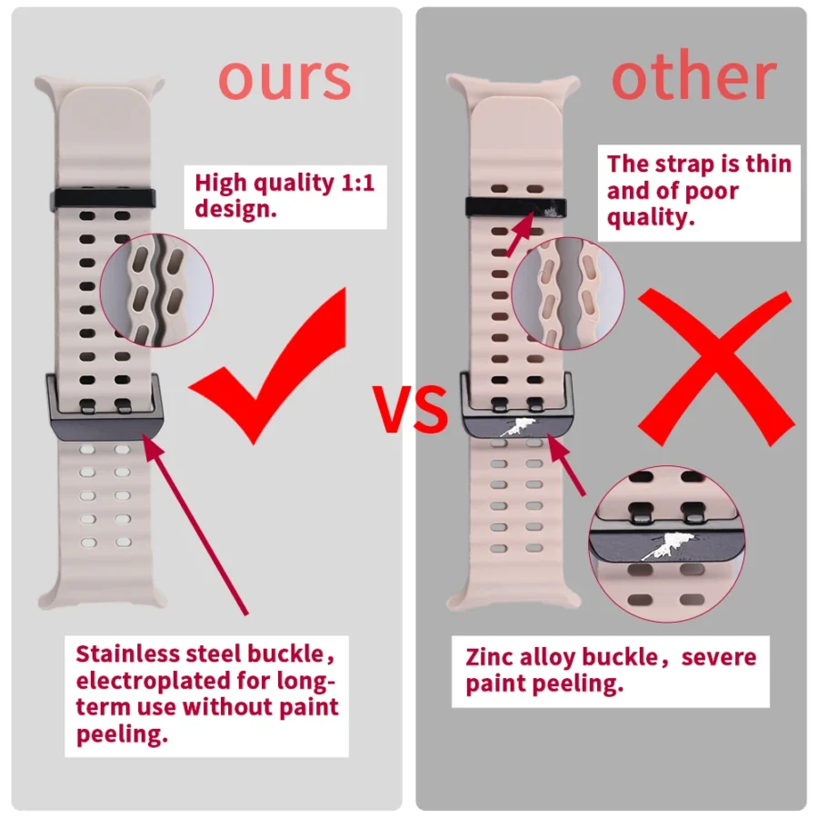 Marine Band For Samsung Galaxy Watch Ultra 2025 Sports Silicone Strap Bracelet Samsung Galaxy Ultra 47mm Watchband Accessories - Image 4