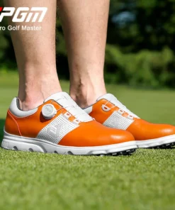 Alternative view of PGM Golf Shoes Men's Waterproof Sports Shoes Knob Lace Patent Anti Slip Shoes Golf Men's Shoes Quick Lacing XZ303