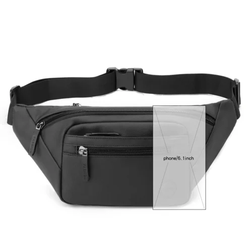 Alternative view of Unisex Waterproof Waist Bag Pack Male Belt Pouch Ladies Kangaroo Hip Phone Work Purse - Travel Gear for Men And Women
