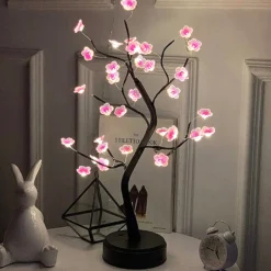 LED Tree Night Light with Touch Switch and USB/Battery Power for Home or Office Decoration