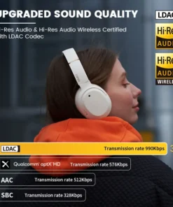 Alternative view of Edifier W820NB Plus Wireless Noise Cancelling Over-Ear Headphones - 43dB ANC, 49 Hours Playtime, Hi-Res LDAC