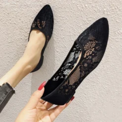 Pointed Toe Loafers with Hollow Cutouts and Soft Bottoms for Women