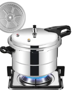 5L Pressure Cooker Pot with Steamer Insert - Aluminum Alloy Cookware for Poultry, Meat, Vegetables, and Seafood