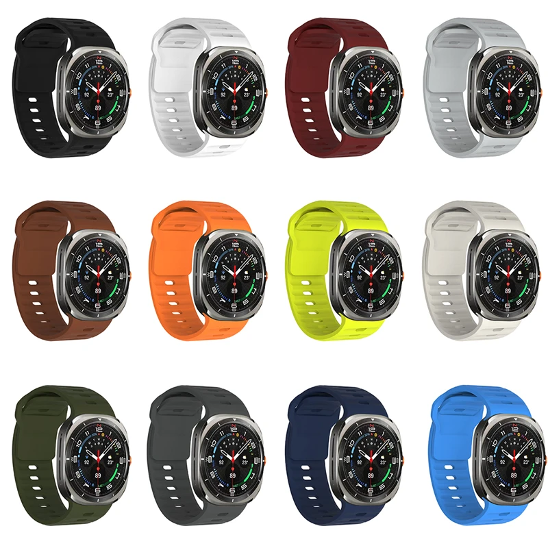 Marine Band For Samsung Galaxy Watch Ultra 2025 Sports Silicone Strap Bracelet Samsung Galaxy Ultra 47mm Watchband Accessories - Image 5