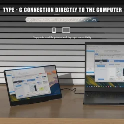 Alternative view of 14-Inch Portable Monitor with 60Hz Refresh Rate, 1366x768 Resolution, for On-the-Go Use